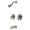 Kingston Brass KB668NDL Two-Handle Tub and Shower Faucet with Volume Control, Brushed Nickel KB668NDL - alternate 1